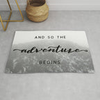 And So The Adventure Begins - Snowy Mountain Rug Gallery Image 1