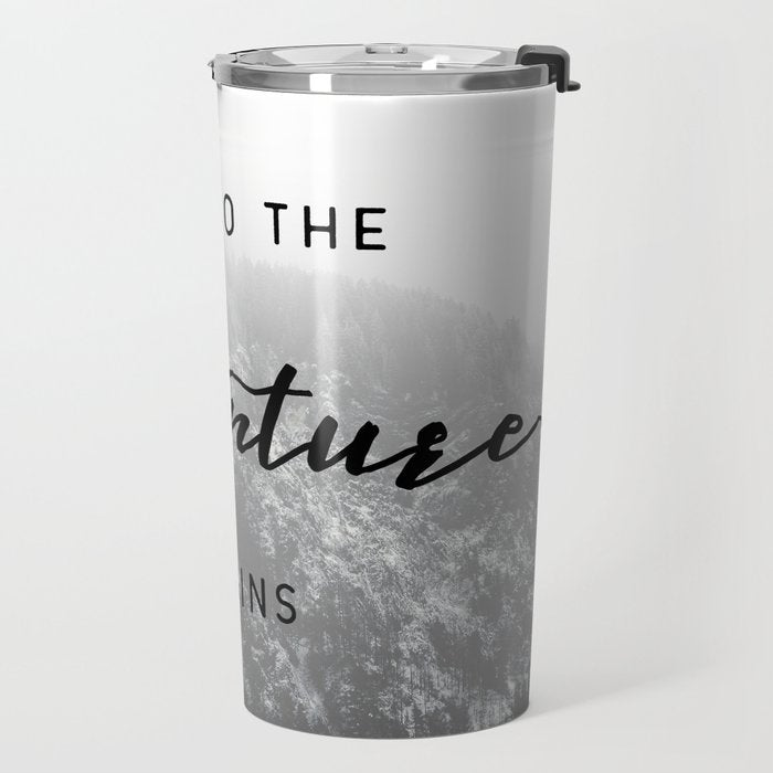 And So The Adventure Begins - Snowy Mountain Travel Mug Gallery Image 2