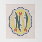 Fish On A Plate Throw Blanket Gallery Image 2