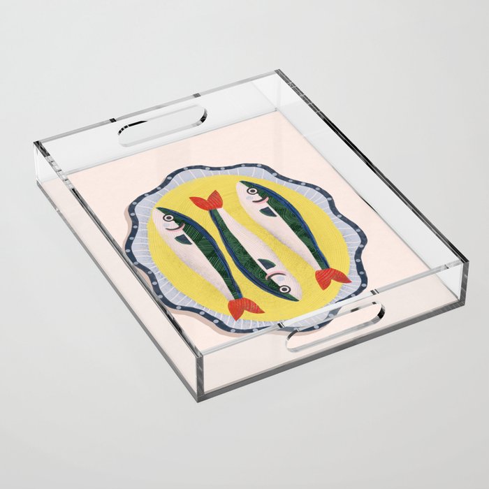 Fish On A Plate Acrylic Tray Gallery Image 1