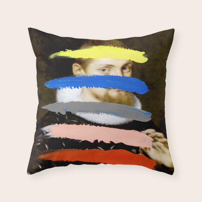 Composition 738 Throw Pillow Gallery Image 1