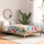 Playful Multicolor Christmas Lights Pattern on Cream Background Comforter Gallery Image 2