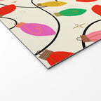 Playful Multicolor Christmas Lights Pattern on Cream Background Welcome Mat Gallery Image 2