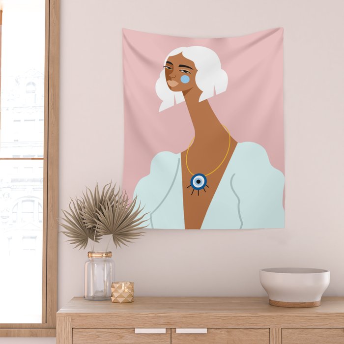 Mint Dress Wall Tapestry Gallery Image 2