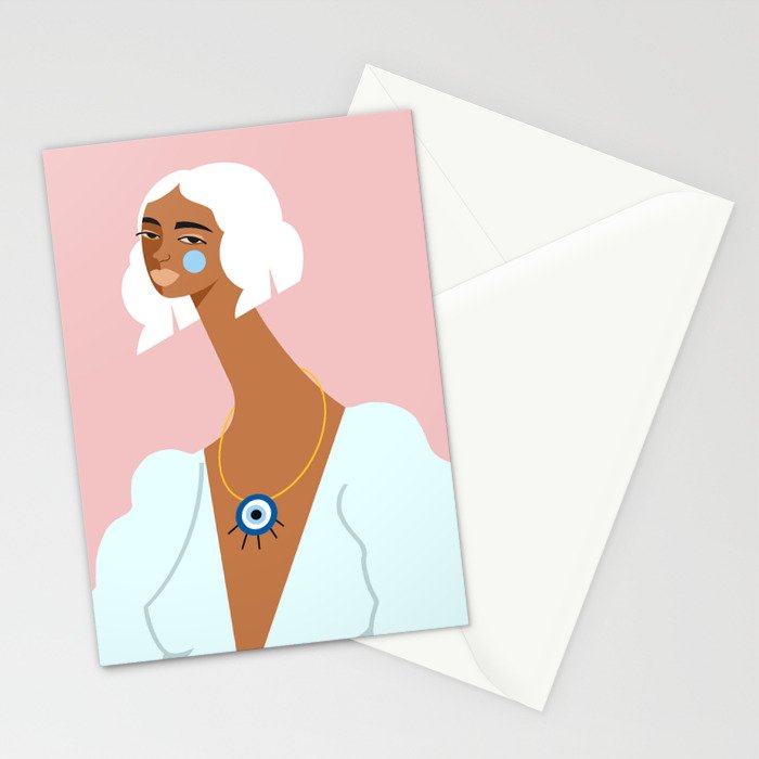 Mint Dress Stationery Card Gallery Image 2