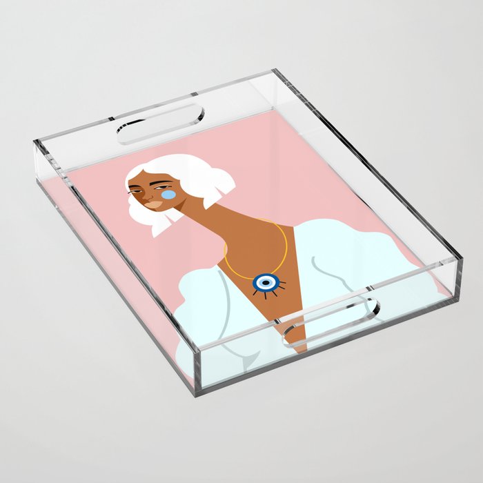 Mint Dress Acrylic Tray Gallery Image 1