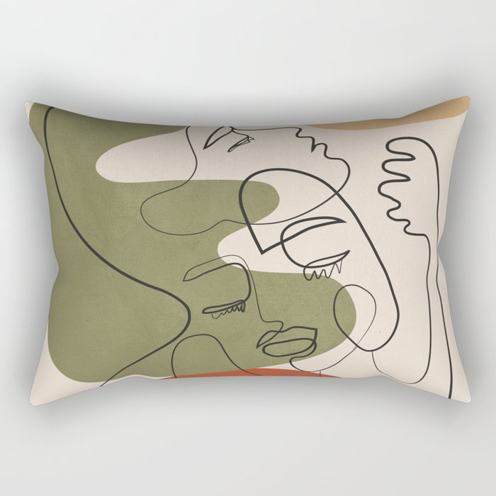 Abstract Faces 1 Rectangular Pillow Gallery Image 2