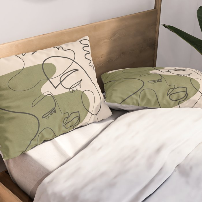 Abstract Faces 1 Pillow Sham Gallery Image 2