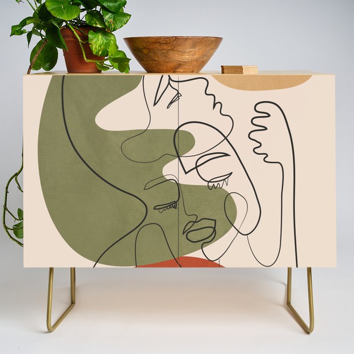 Abstract Faces 1 Credenza Gallery Image 1