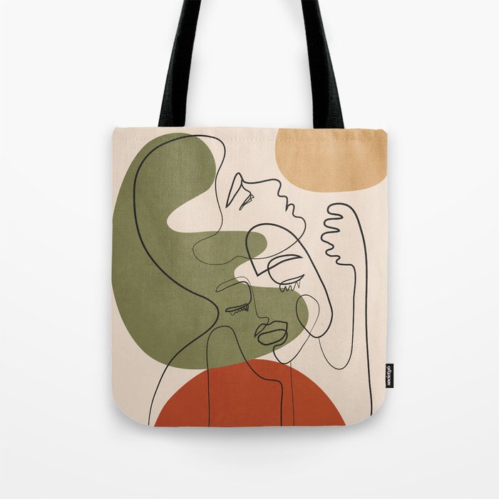 Abstract Faces 1 Tote Bag Gallery Image 1