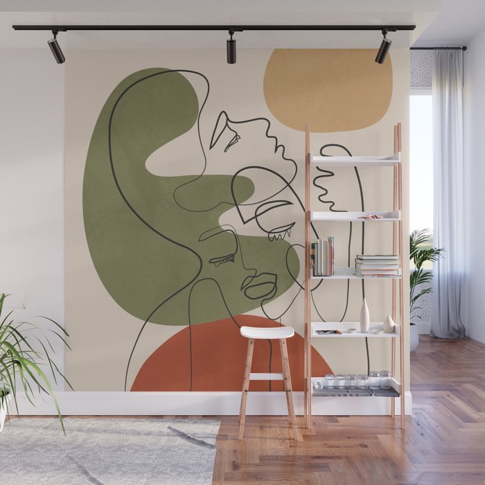 Abstract Faces 1 Wall Mural Gallery Image 1