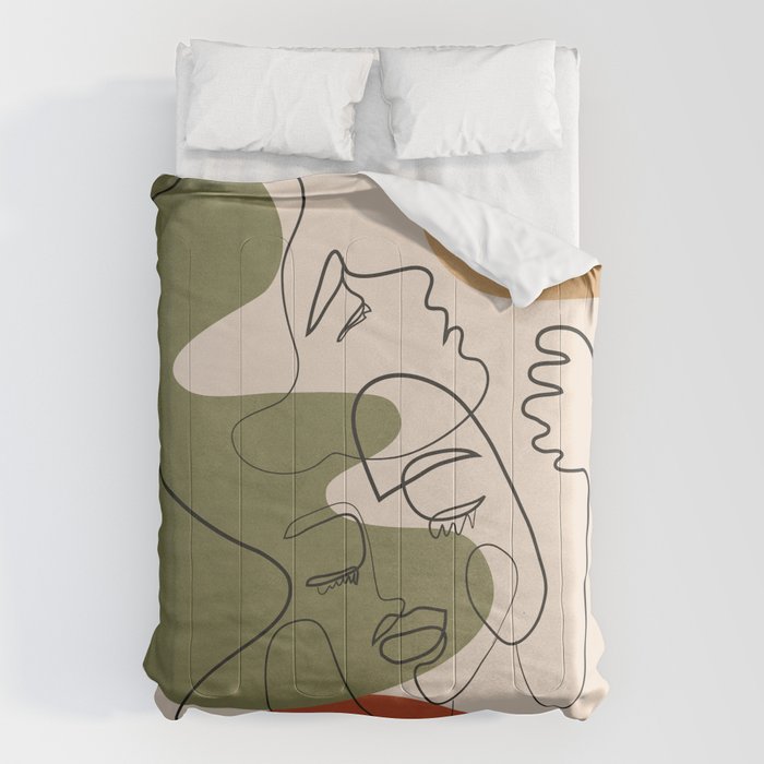 Abstract Faces 1 Comforter Gallery Image 6