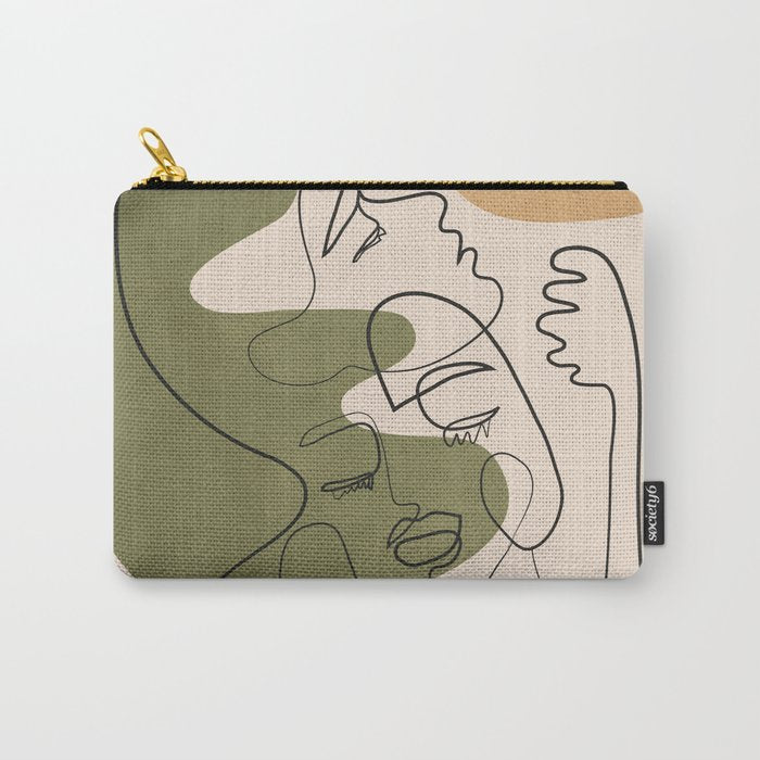 Abstract Faces 1 Carry All Pouch Gallery Image 1