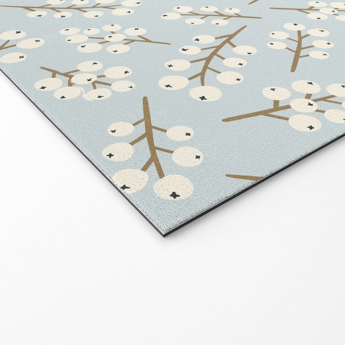 Berries and Branches - Light Blue Welcome Mat Gallery Image 2