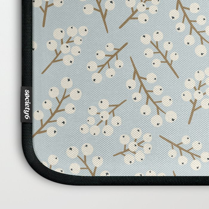 Berries and Branches - Light Blue Laptop Sleeve Gallery Image 3
