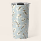 Berries and Branches - Light Blue Travel Mug Gallery Image 1