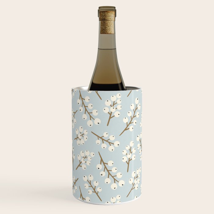 Berries and Branches - Light Blue Wine Chiller Gallery Image 2