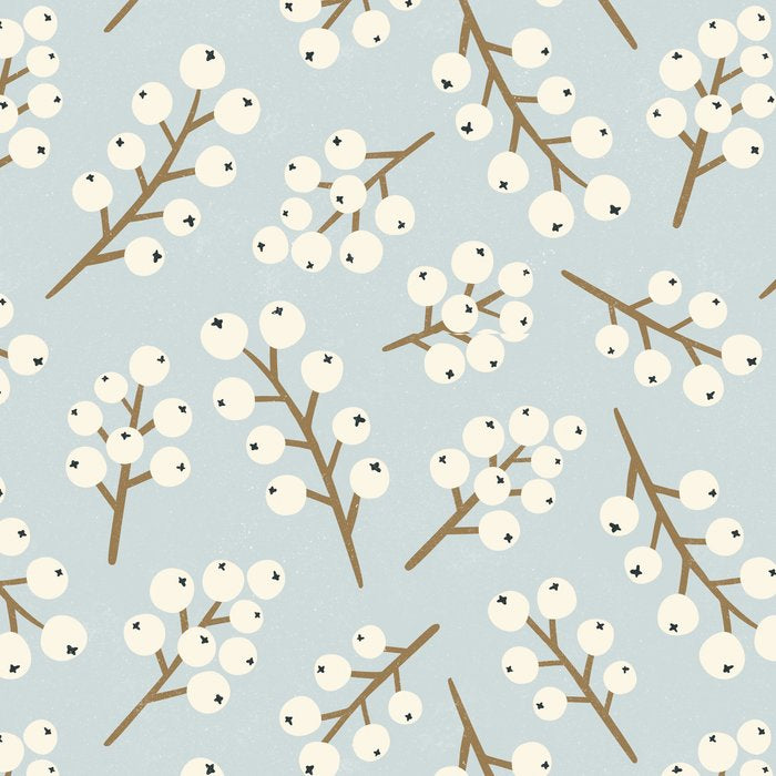 Berries and Branches - Light Blue Coffee Mug Gallery Image 2