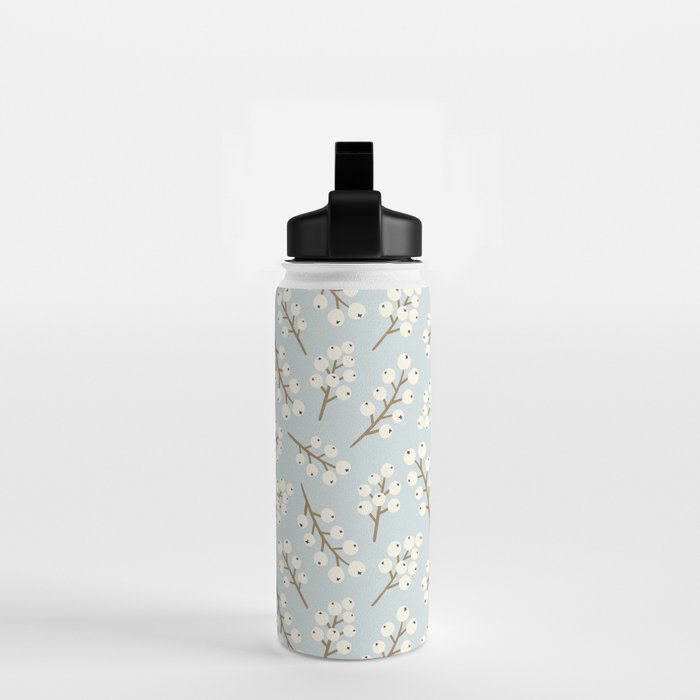 Berries and Branches - Light Blue Water Bottle Gallery Image 2