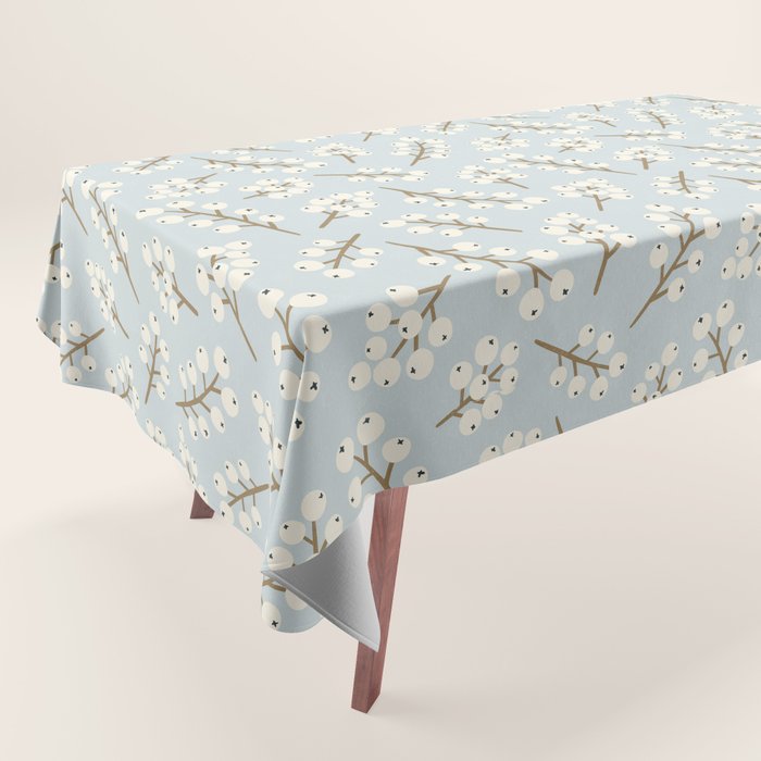 Berries and Branches - Light Blue Tablecloth Gallery Image 1