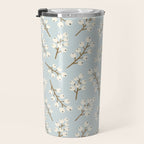 Berries and Branches - Light Blue Travel Mug Gallery Image 3