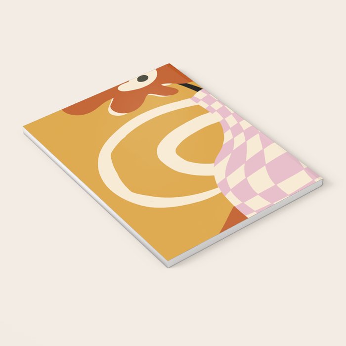 Checkered retro flower pot  Notebook Gallery Image 3