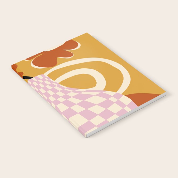 Checkered retro flower pot  Notebook Gallery Image 1