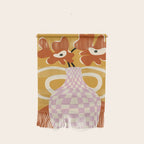 Checkered retro flower pot  Wall Hanging Gallery Image 1