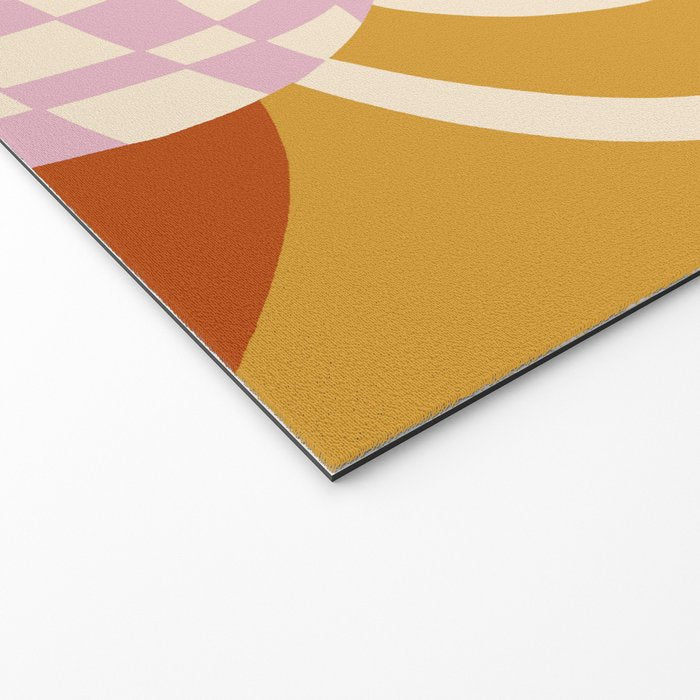 Checkered retro flower pot  Welcome Mat Gallery Image 2