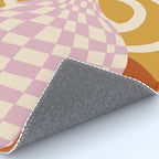Checkered retro flower pot  Rug Gallery Image 4