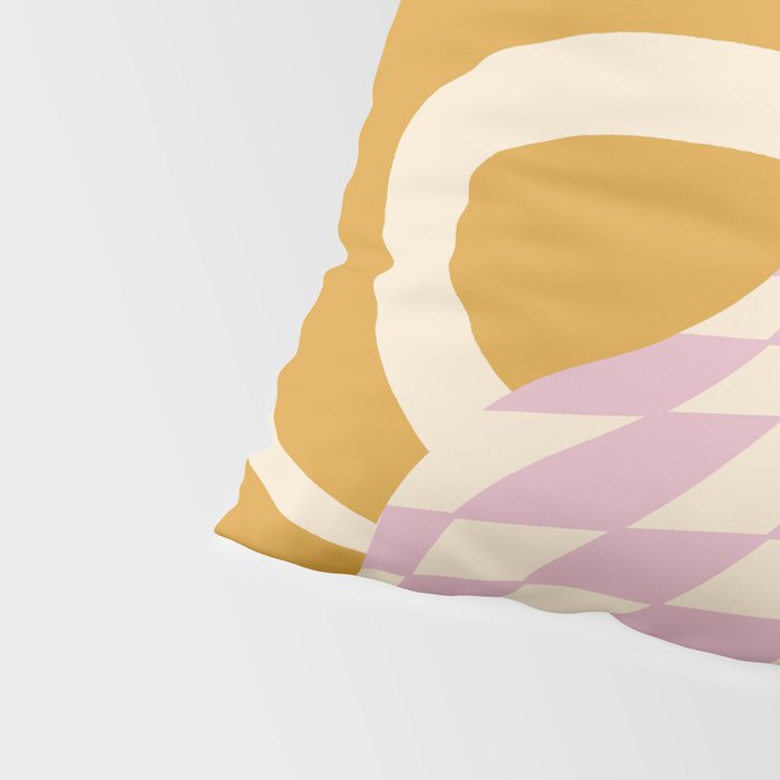 Checkered retro flower pot  Pillow Sham Gallery Image 4