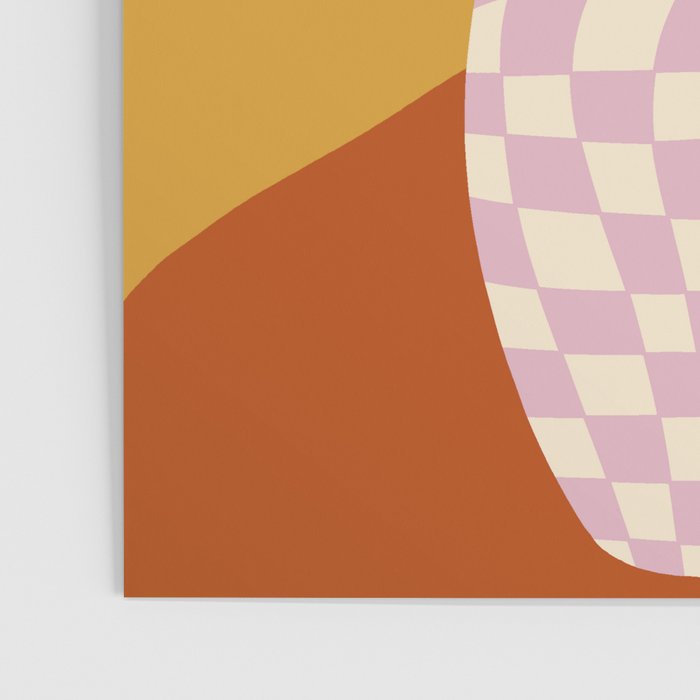 Checkered retro flower pot  Poster Gallery Image 3