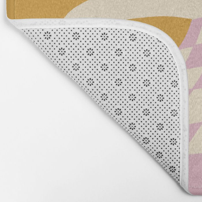 Checkered retro flower pot  Bath Mat Gallery Image 2