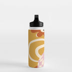 Checkered retro flower pot  Water Bottle Gallery Image 3