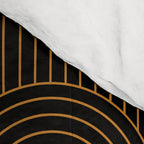 Art Deco Arch Pattern VI Black & Orange Comforter Gallery Image 4