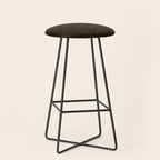 Art Deco Arch Pattern VI Black & Orange Stool Gallery Image 1