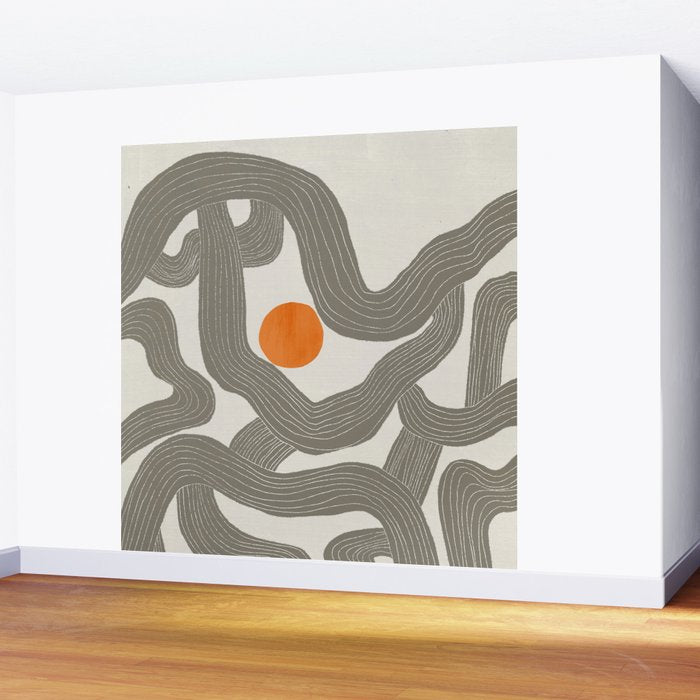 Sun among trees Wall Mural Gallery Image 2