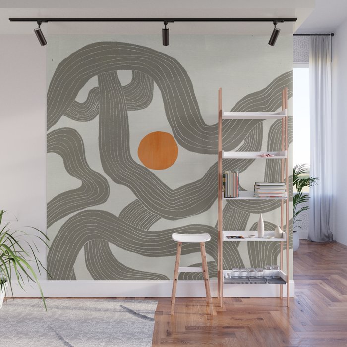 Sun among trees Wall Mural Gallery Image 1