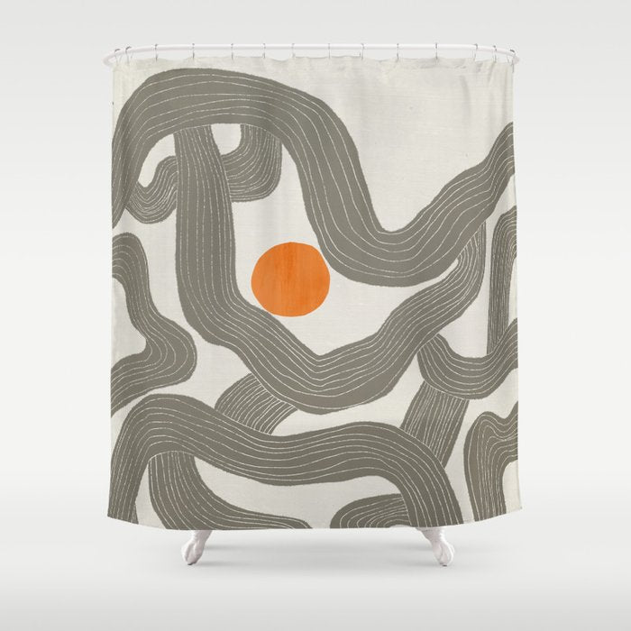 Sun among trees Shower Curtain Gallery Image 1