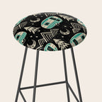 Little Camper - black, cream, and teal Stool Gallery Image 2
