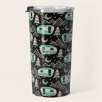 Little Camper - black, cream, and teal Travel Mug Gallery Image 3