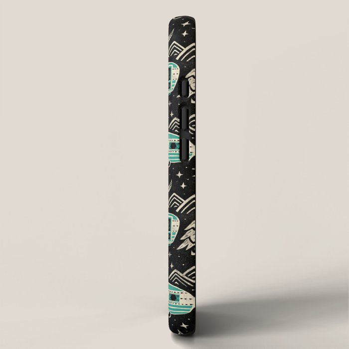 Little Camper - black, cream, and teal iPhone Case Gallery Image 2