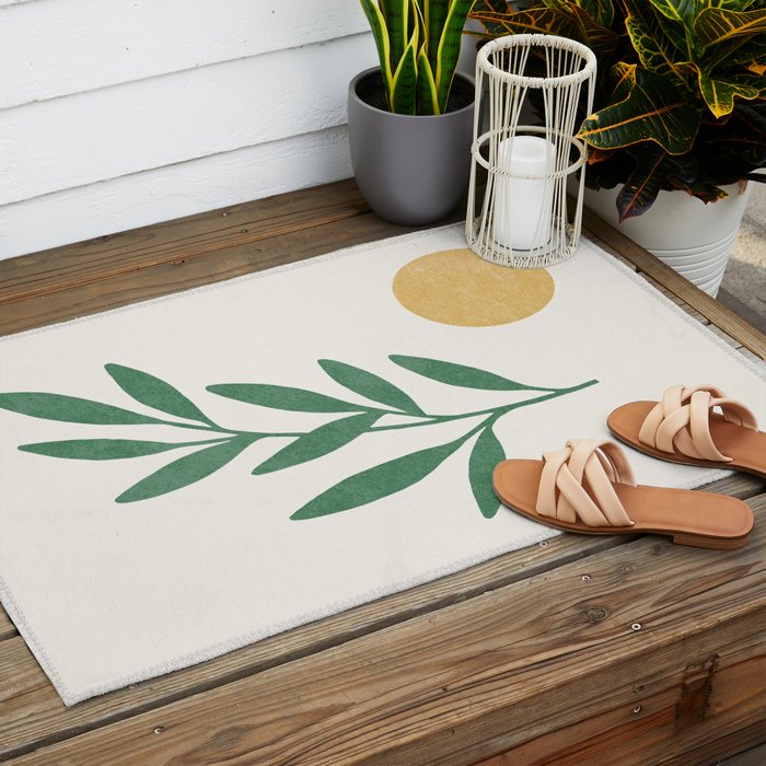 Leaf Sun 1 Outdoor Rug Gallery Image 2