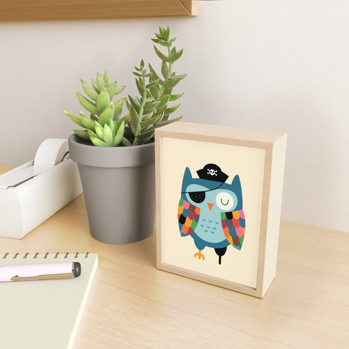Captain Whooo Mini Art Print Gallery Image 2