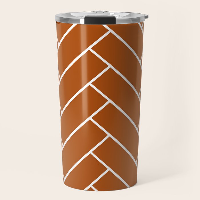 Tiles (Rust) Travel Mug Gallery Image 1