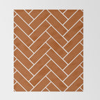 Tiles (Rust) Throw Blanket Gallery Image 2