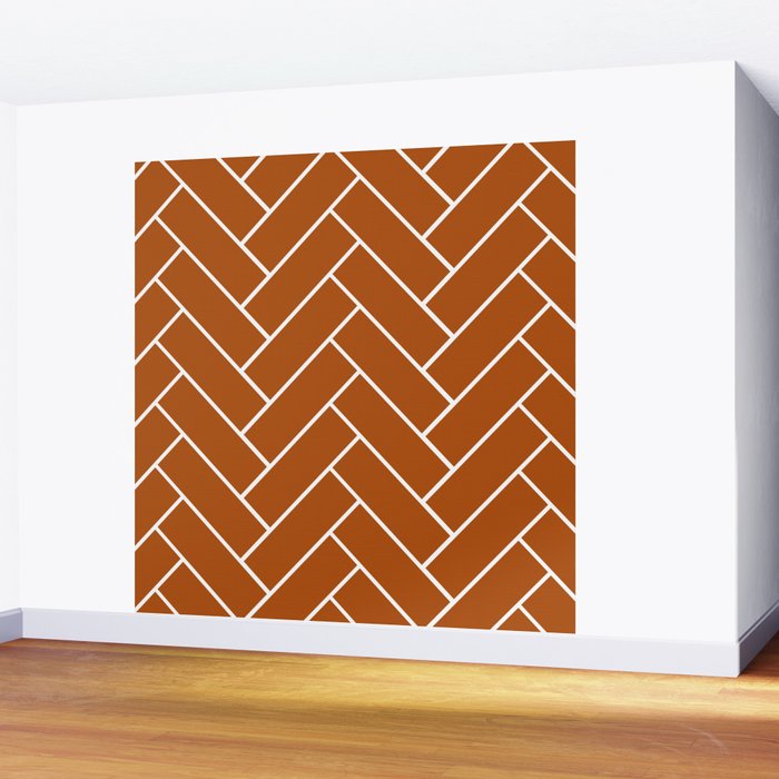 Tiles (Rust) Wall Mural Gallery Image 2