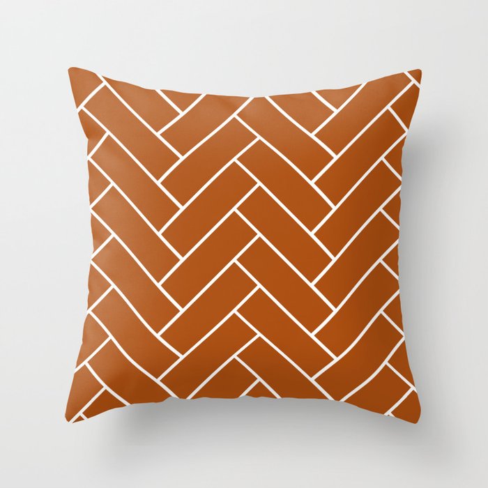 Tiles (Rust) Throw Pillow Gallery Image 6
