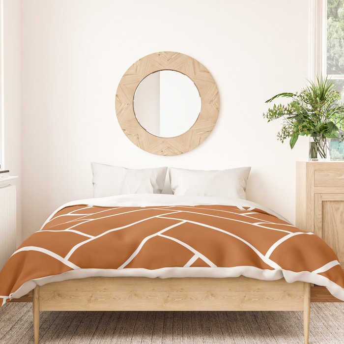 Tiles (Rust) Duvet Cover Gallery Image 3