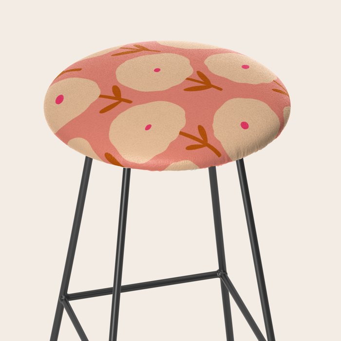 Simple Bold Floral - Fall Colors Stool Gallery Image 2
